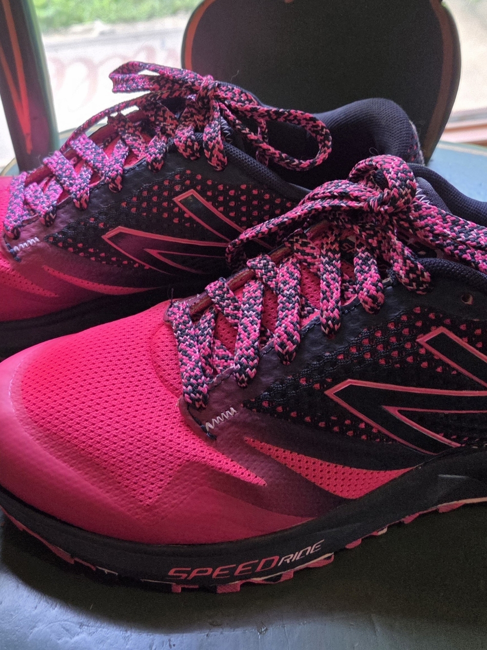 New Balance Women's Pink and Black Athletic Running Shoes